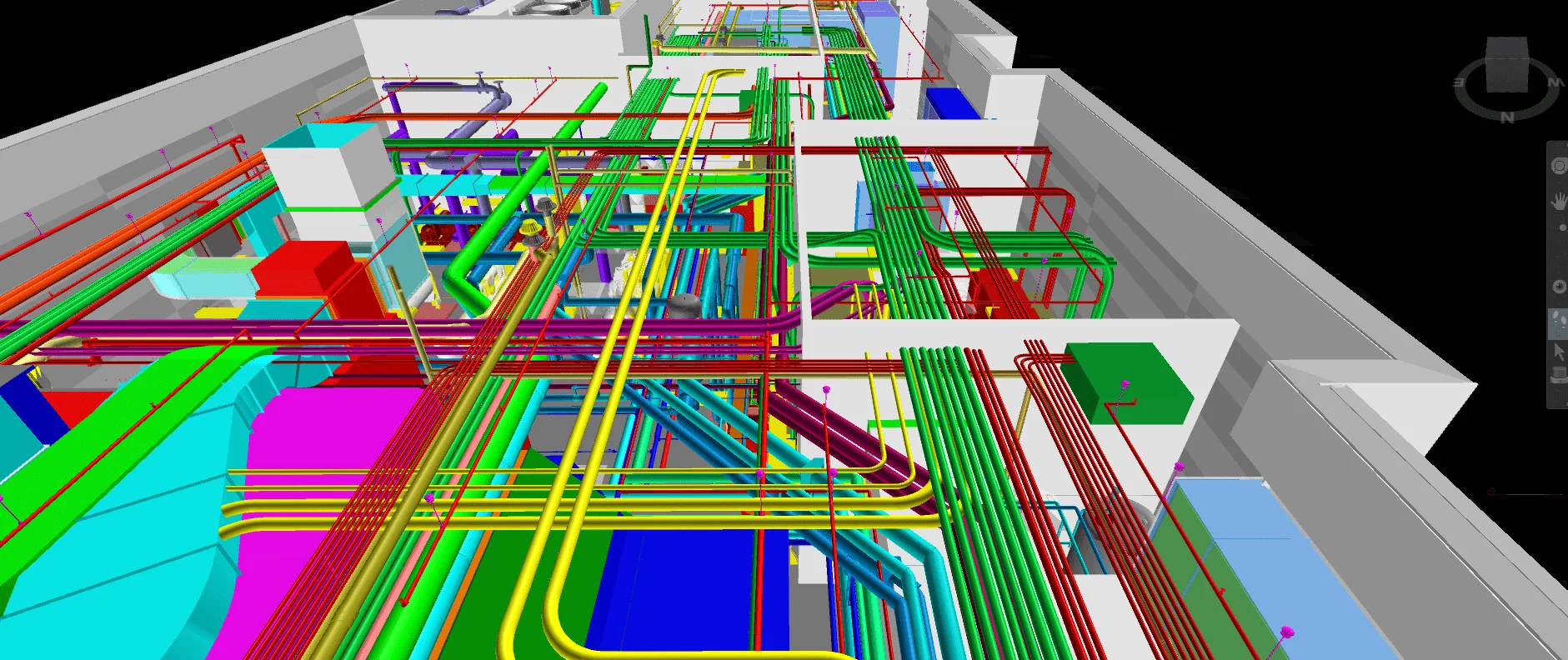 BIM model of coordinated building systems