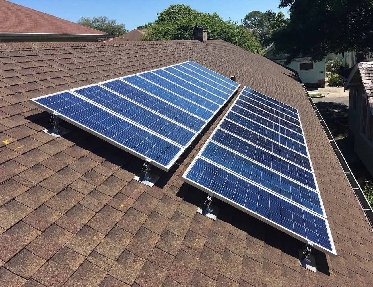 Illustrative residential rooftop solar installation